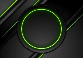 Futuristic technology abstract background with neon glowing lines vector