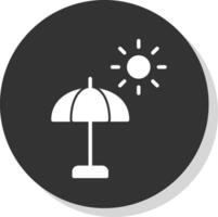 Sun Umbrella  Vector Icon Design