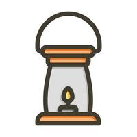 Lantern Vector Thick Line Filled Colors Icon For Personal And Commercial Use.