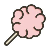Cotton Candy Vector Thick Line Filled Colors Icon For Personal And Commercial Use.