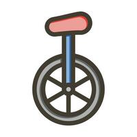 Monocycle Vector Thick Line Filled Colors Icon For Personal And Commercial Use.