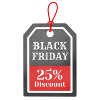 Black Friday Discount Tag 25 png