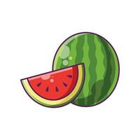 Watermelon Fruit Cartoon Vector Illustration Design. Fruits Premium Illustration Isolated.