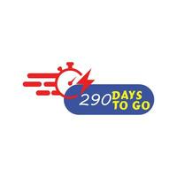 290 Days to go vector