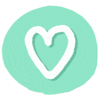 il bianca cuore completo da uomo è nel il verde cerchio. png