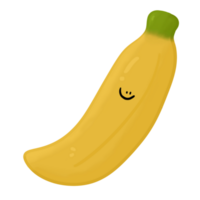 Cute banana with smile png