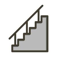 Stairs Vector Thick Line Filled Colors Icon For Personal And Commercial Use.