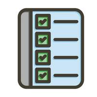 Checklist Vector Thick Line Filled Colors Icon For Personal And Commercial Use.