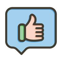 Feedback Vector Thick Line Filled Colors Icon For Personal And Commercial Use.