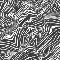 Optical Psychedelic Swirl with Monochrome Fluid Flow. vector illustration