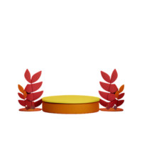 Podium Papercut Autumn AI Generative png