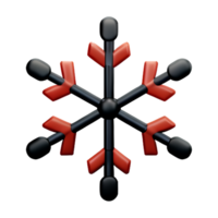 Christmas Snowflake Ice AI Generative png