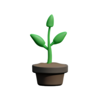 Plantshoot Pot Leaf AI Generative png