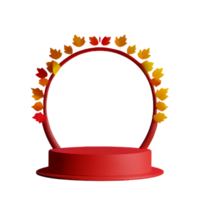 podium papercut l'automne ai génératif png