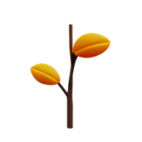 Rowan Autumn Leaf AI Generative png