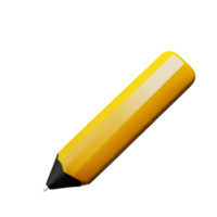 matita disegno giallo ai generativo png