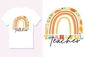 Thankful teacher, Thanksgiving day t-shirt design vector