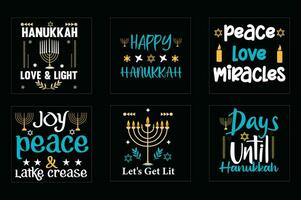 hanukkah t-shirt design bundle,Set of hanukkah t-shirt vector