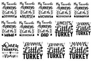 Thanksgiving t shirt bundle, Set of Thanksgiving t-shirt vector