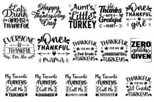 Thanksgiving t shirt bundle, Set of Thanksgiving t-shirt vector