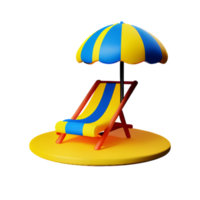 été chaise plage ai génératif png