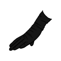 svart rånare hand handske png