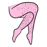 Female Unshaved Hairy Crossed Legs png