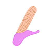 Purple Liquid Sugar Wax Smear With Spatula png