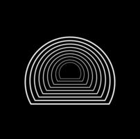 An abstract lines half circles illustration. vector
