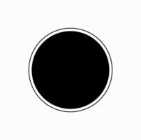 el solar eclipse vector icono con negro color.