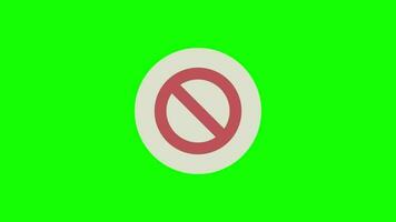 ein Grün Bildschirm Hintergrund mit ein Nein Zeichen video