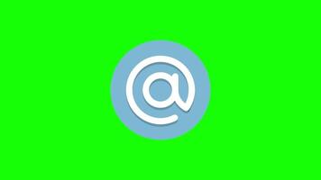 le email symbole est montré sur une vert écran video