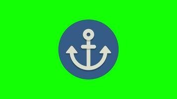 an anchor icon on a green background video