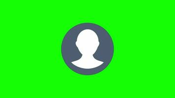 een personen profiel icoon Aan een groen achtergrond video
