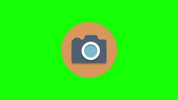een camera icoon Aan een groen achtergrond video