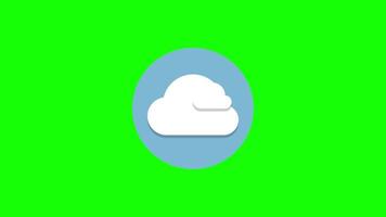 en grön skärm med en moln i de Centrum video