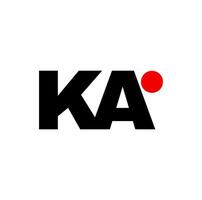 KA company name initial letters icon vector