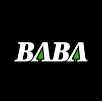 BABA brand name with go green them. vector