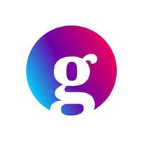 G company name initial letter icon. vector