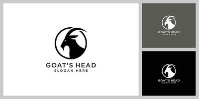diseño de vector de logotipo de cabeza de cabra