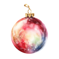 Natal bola para Natal evento. aguarela estilo. ai gerado png