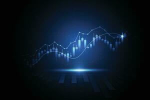 Business candle stick graph chart of stock market investment trading on white background design. Bullish point, Trend of graph. Vector illustration