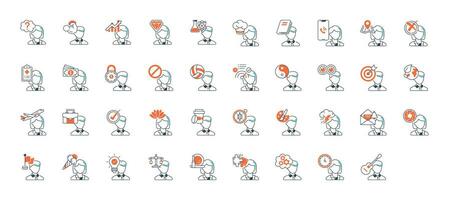 Human mind idea icon vector illustration for web and app. Thinking Heads