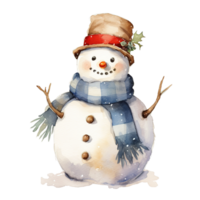 boneco de neve para Natal evento. aguarela estilo. ai gerado png