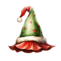 duende chapéu para Natal evento. aguarela estilo. ai gerado png