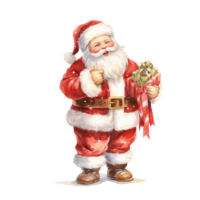 Santa Claus For Christmas Event. Watercolor Style. AI Generated png