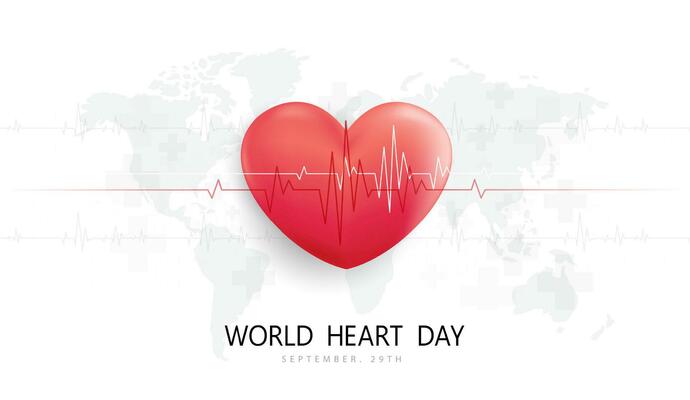 World heart day concept. heartbeat with beat monitor pulse line for medical apps and websites. heart pulse, heartbeat lone, cardiogram. heart rhythm, electrocardiogram. healthy lifestyle. vector.