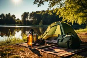 Hygiene tips for outdoor camping and travel photo