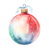 Christmas Ball For Christmas Event. Watercolor Style. AI Generated png