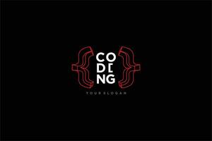 the logo for coding your blog vector